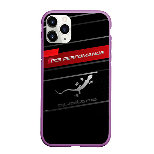 Чехол iPhone 11 Pro матовый RS PERFOMANCE QUATTRO Z / 3D-Фиолетовый – фото 1