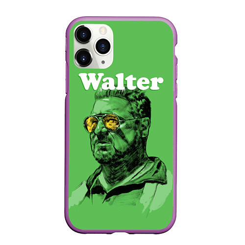 Чехол iPhone 11 Pro матовый Walter The Big Lebowski / 3D-Фиолетовый – фото 1