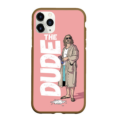 Чехол iPhone 11 Pro матовый The Real Dude / 3D-Коричневый – фото 1