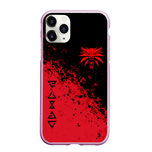 Чехол iPhone 11 Pro матовый THE WITCHER 3 / 3D-Розовый – фото 1