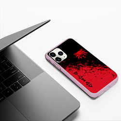 Чехол iPhone 11 Pro матовый THE WITCHER 3, цвет: 3D-розовый — фото 2