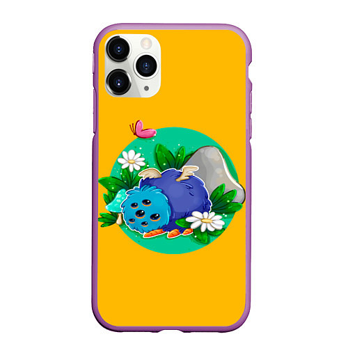Чехол iPhone 11 Pro матовый Милый Гломмер / 3D-Фиолетовый – фото 1