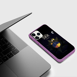 Чехол iPhone 11 Pro матовый Двигайся и не голодай, цвет: 3D-фиолетовый — фото 2