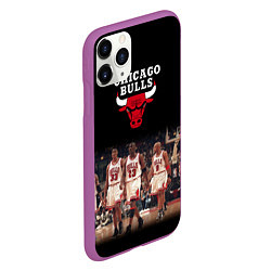 Чехол iPhone 11 Pro матовый CHICAGO BULLS 3, цвет: 3D-фиолетовый — фото 2