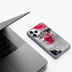 Чехол iPhone 11 Pro матовый CHICAGO BULLS 8, цвет: 3D-серый — фото 2