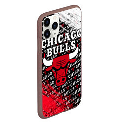 Чехол iPhone 11 Pro матовый CHICAGO BULLS 6, цвет: 3D-коричневый — фото 2