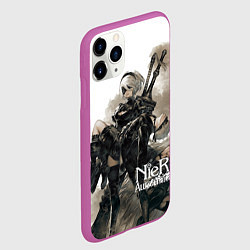 Чехол iPhone 11 Pro матовый Nier: Automata, цвет: 3D-фиолетовый — фото 2