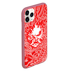 Чехол iPhone 11 Pro матовый Samurai, цвет: 3D-малиновый — фото 2