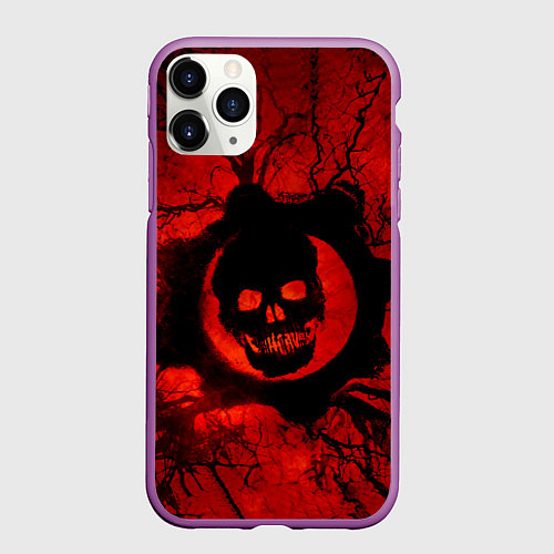 Чехол iPhone 11 Pro матовый Gears of hart / 3D-Фиолетовый – фото 1