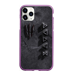 Чехол iPhone 11 Pro матовый THE WITCHER КАМЕНЬ