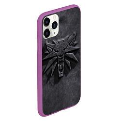 Чехол iPhone 11 Pro матовый THE WITCHER КАМЕНЬ ЛОГО, цвет: 3D-фиолетовый — фото 2