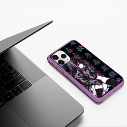 Чехол iPhone 11 Pro матовый Sad Anime Girl, цвет: 3D-фиолетовый — фото 2