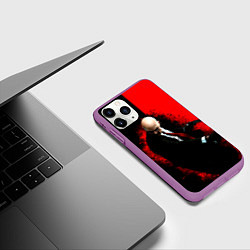 Чехол iPhone 11 Pro матовый Hitman splash, цвет: 3D-фиолетовый — фото 2