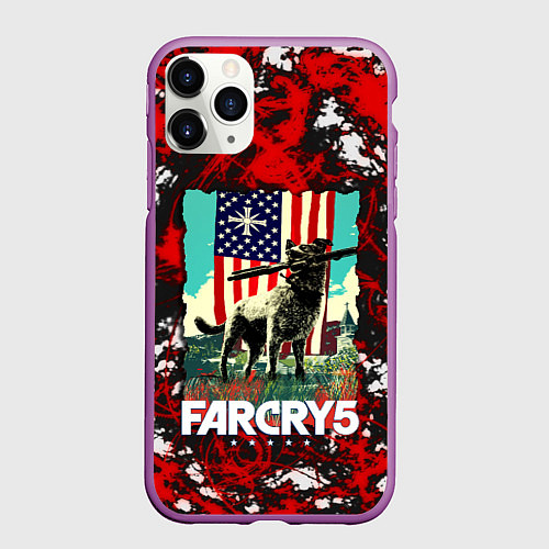Чехол iPhone 11 Pro матовый Farcry5 / 3D-Фиолетовый – фото 1