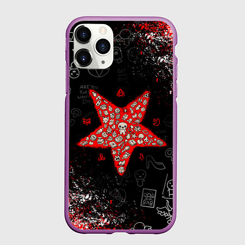 Чехол iPhone 11 Pro матовый The Binding of Isaac ИСААК / 3D-Фиолетовый – фото 1