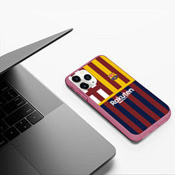 Чехол iPhone 11 Pro матовый BARCELONA FC БАРСЕЛОНА ФК BARCA, цвет: 3D-малиновый — фото 2