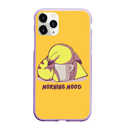 Чехол iPhone 11 Pro матовый Pikachu morning mood, цвет: 3D-сиреневый