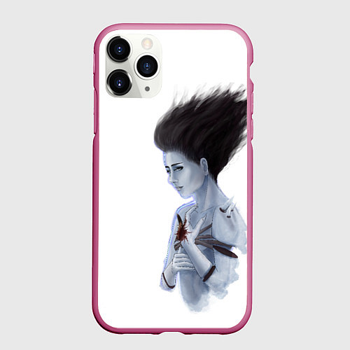 Чехол iPhone 11 Pro матовый Дух / 3D-Малиновый – фото 1