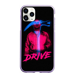 Чехол iPhone 11 Pro матовый DRIVE, цвет: 3D-светло-сиреневый