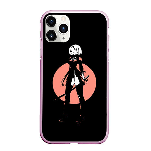 Чехол iPhone 11 Pro матовый Nier Automata / 3D-Розовый – фото 1