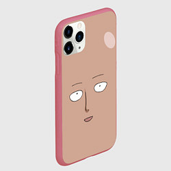 Чехол iPhone 11 Pro матовый Сайтама One-Punch Man, цвет: 3D-малиновый — фото 2