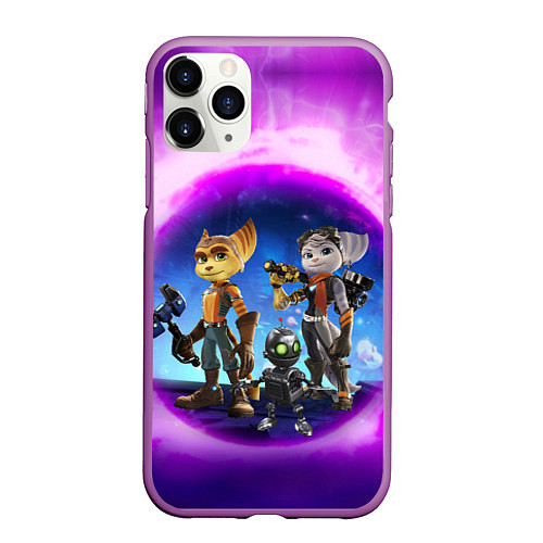 Чехол iPhone 11 Pro матовый Ratchet & Clank 2 Rift Apart / 3D-Фиолетовый – фото 1