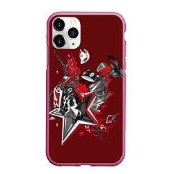 Чехол iPhone 11 Pro матовый Mask of Ren, цвет: 3D-малиновый