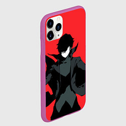 Чехол iPhone 11 Pro матовый Чёрный Рэн, цвет: 3D-фиолетовый — фото 2