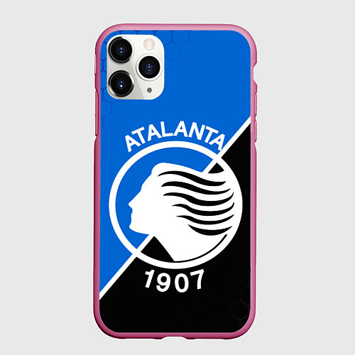 Чехол iPhone 11 Pro матовый FC ATALANTA ФК АТАЛАНТА / 3D-Малиновый – фото 1