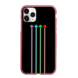 Чехол iPhone 11 Pro матовый Arrows Friday night funkin, цвет: 3D-красный