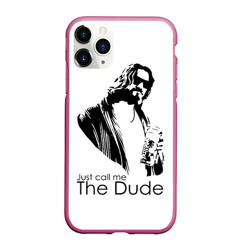 Чехол iPhone 11 Pro матовый Just call me the Dude / 3D-Малиновый – фото 1
