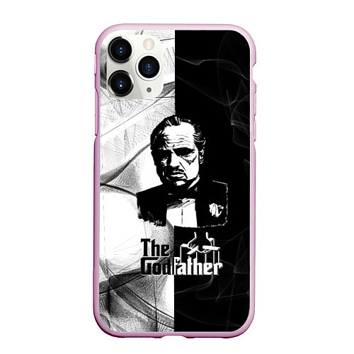 Чехол iPhone 11 Pro матовый Крёстный отец The Godfather / 3D-Розовый – фото 1