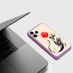 Чехол iPhone 11 Pro матовый Flying car, цвет: 3D-фиолетовый — фото 2