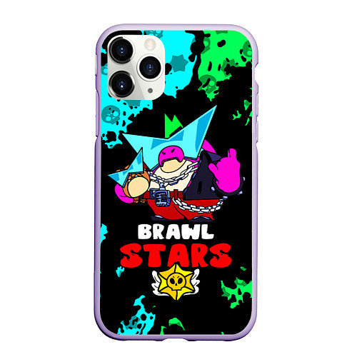 Чехол iPhone 11 Pro матовый Плохиш Базз, Buzz Brawl Stars / 3D-Светло-сиреневый – фото 1