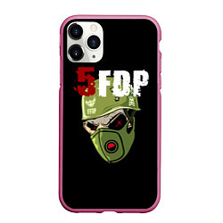 Чехол iPhone 11 Pro матовый FFDP череп в каске и маске