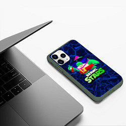 Чехол iPhone 11 Pro матовый Базз Buzz Brawl Stars, цвет: 3D-темно-зеленый — фото 2