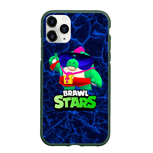 Чехол iPhone 11 Pro матовый Базз Buzz Brawl Stars / 3D-Темно-зеленый – фото 1