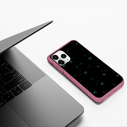 Чехол iPhone 11 Pro матовый Smile in the dark, цвет: 3D-малиновый — фото 2