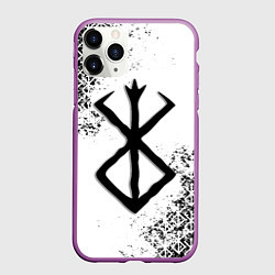 Чехол iPhone 11 Pro матовый БЕРСЕРК logo чб