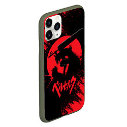 Чехол iPhone 11 Pro матовый BERSERK red краска, цвет: 3D-темно-зеленый — фото 2