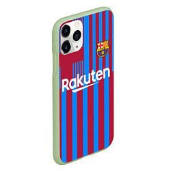 Чехол iPhone 11 Pro матовый Домашняя форма ФК «Барселона», цвет: 3D-салатовый — фото 2