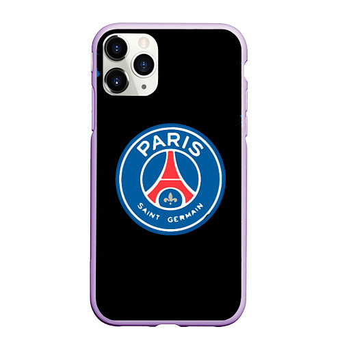 Чехол iPhone 11 Pro матовый Paris Saint-German / 3D-Сиреневый – фото 1