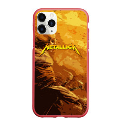 Чехол iPhone 11 Pro матовый Metallica Music, цвет: 3D-красный