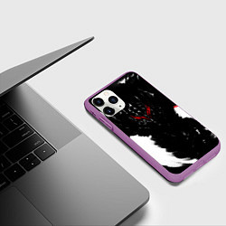Чехол iPhone 11 Pro матовый БЕРСЕРК чб, цвет: 3D-фиолетовый — фото 2