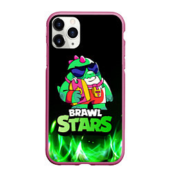 Чехол iPhone 11 Pro матовый Базз Buzz Brawl Stars Огонь, цвет: 3D-малиновый