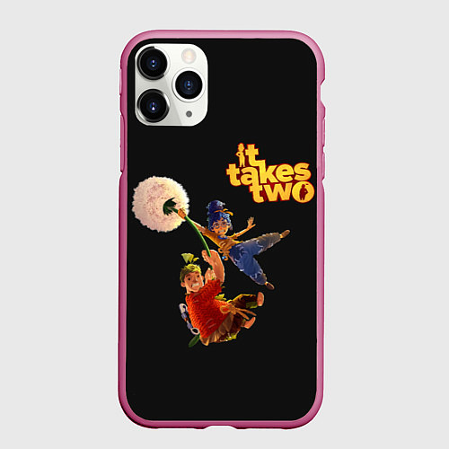 Чехол iPhone 11 Pro матовый It Takes Two Dandelion / 3D-Малиновый – фото 1