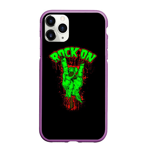 Чехол iPhone 11 Pro матовый RoCK On / 3D-Фиолетовый – фото 1