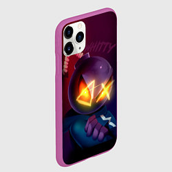 Чехол iPhone 11 Pro матовый Витти на темном фоне, цвет: 3D-фиолетовый — фото 2