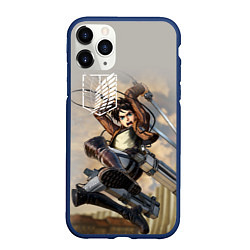 Чехол iPhone 11 Pro матовый Эрен Йегер, цвет: 3D-тёмно-синий