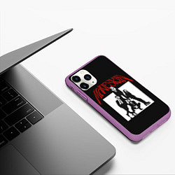 Чехол iPhone 11 Pro матовый Maneskin Rock Band, цвет: 3D-фиолетовый — фото 2